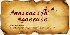 Anastasija Agočević vizit kartica